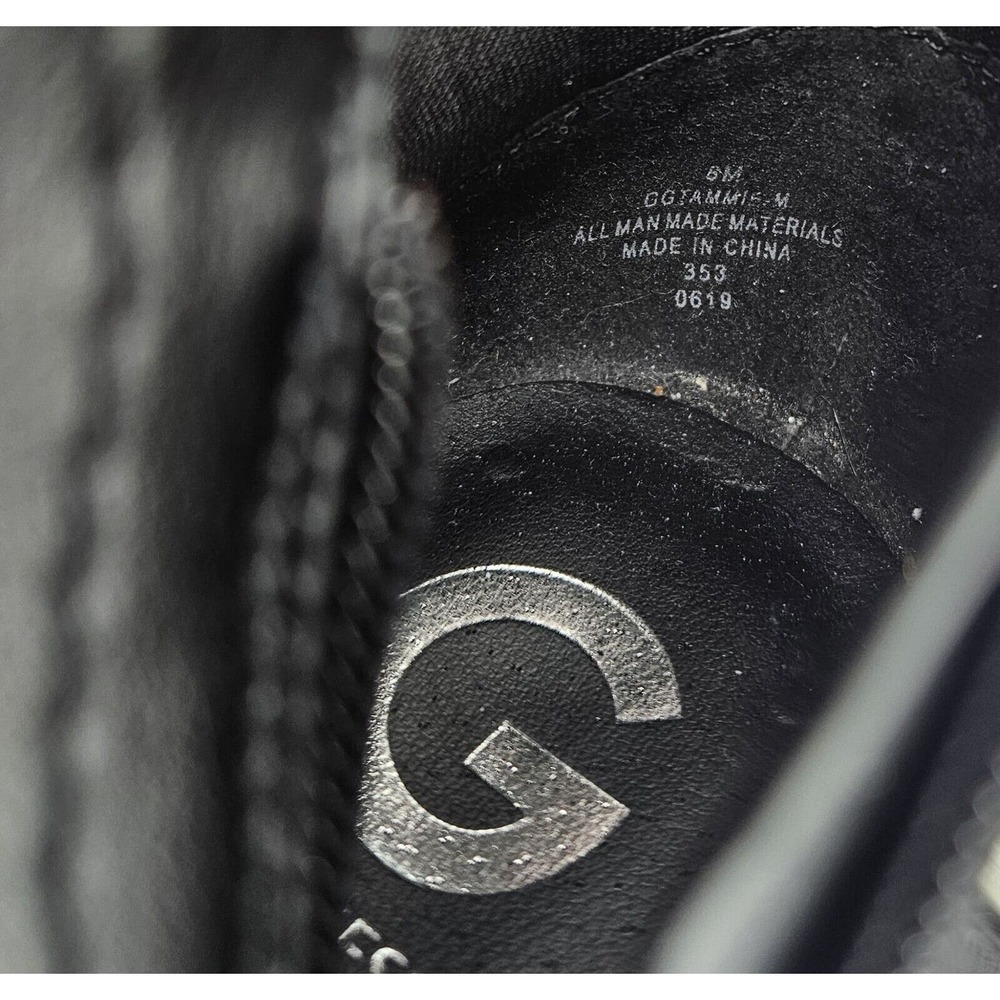 G By Guess Goth Peasant Vegan Black Tammie Ankle Boots Side Zipper Size 8 - Picture 4 of 10